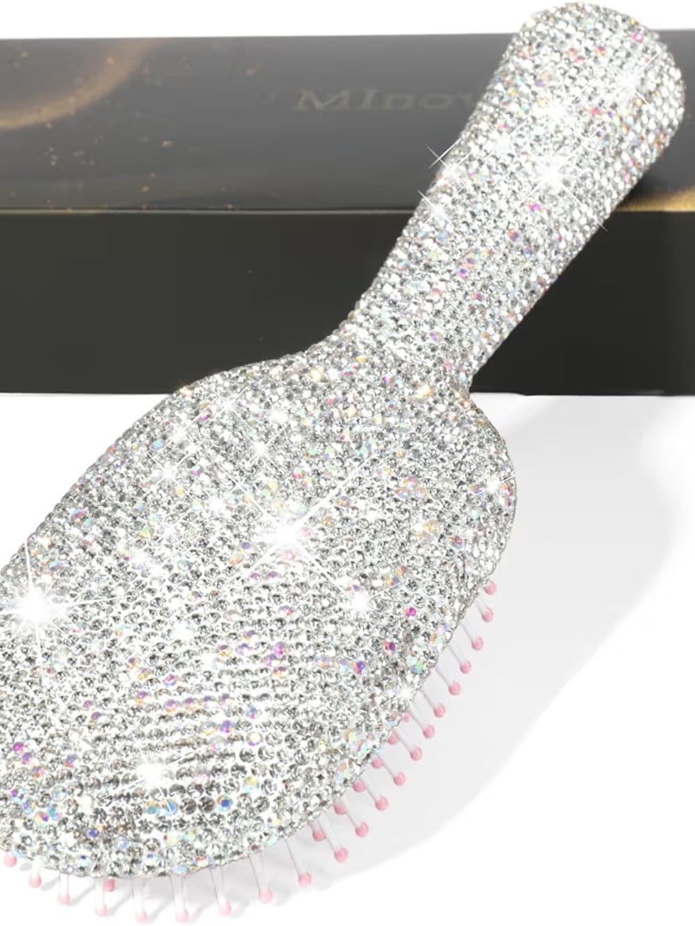 NWT Sparkling Bling Swarovski Rhinestone Crystal Hair Brush + FREE Gift!